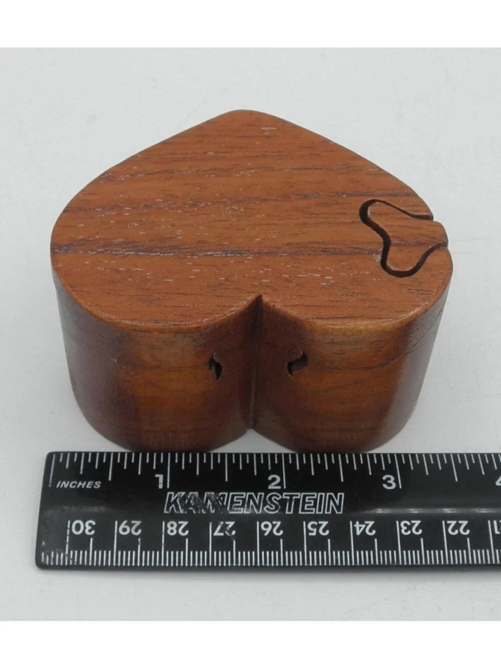 Wood Carved Trinket Keepsake Jewelry Heart Shaped Treasure PUZZLE BOX 4 Piece - Picture 11 of 11